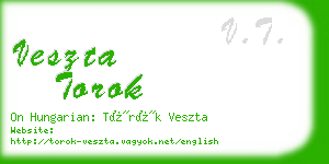 veszta torok business card